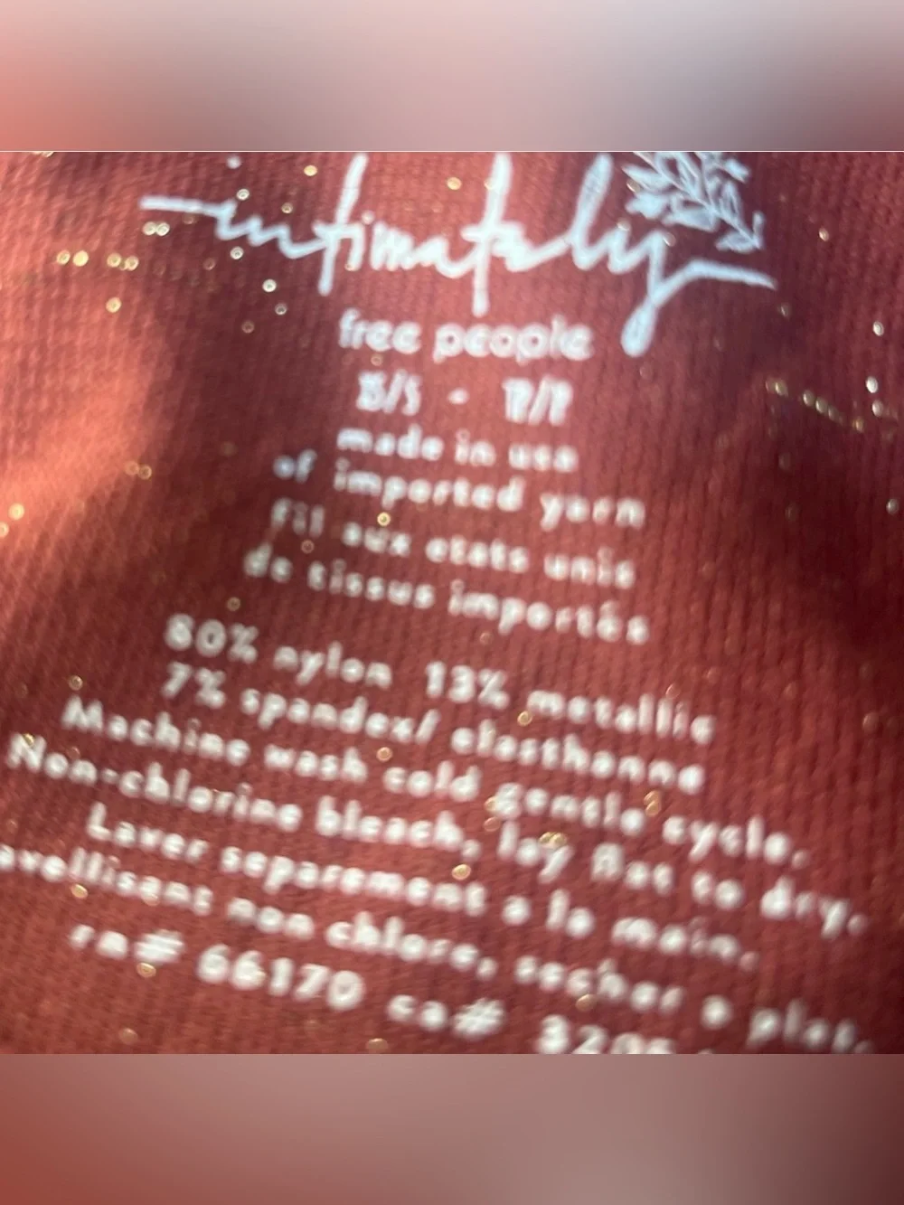 Free People Shimmer Metallic Triangle Bralette in Deep Burgundy